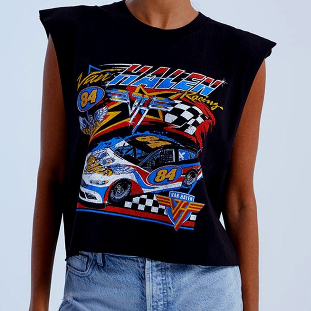 PacSun Race Car Van Halen Muscle Tank Top - Size XS/S